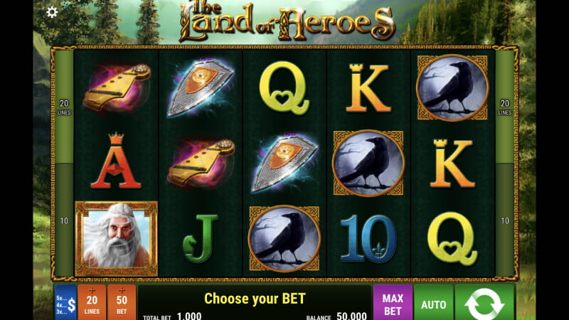 La machine à sous Land of Heroes