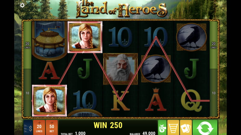 La machine à sous Land of Heroes