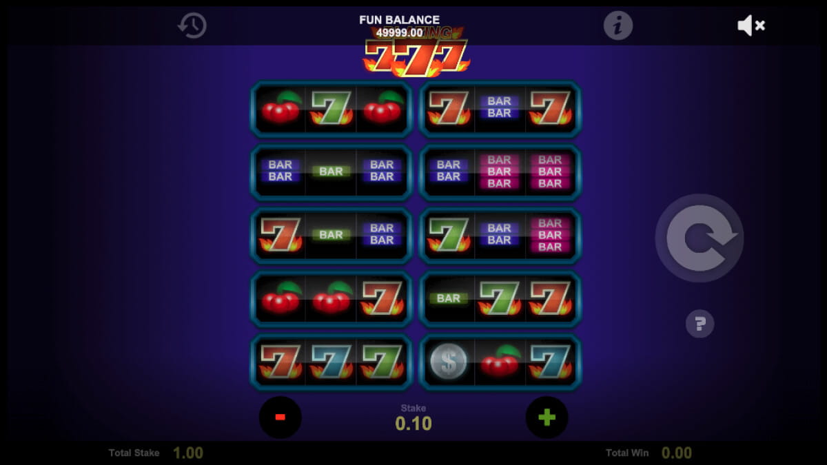 Machine à Sous Blazing Sevens