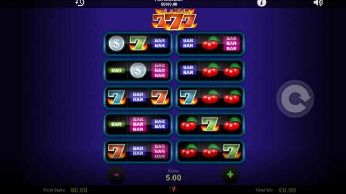 Machine à Sous Blazing Sevens