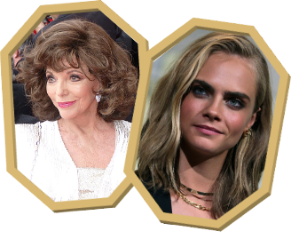 JOAN COLLINS et CARA DELEVIGNE